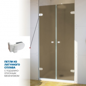 Инфографика 3 LUX DOOR GK-002 белый матовый стекло бронзовое матовое толщина 0_8