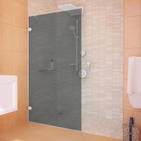 LUX DOOR GK-001N белый матовый стекло графитовое