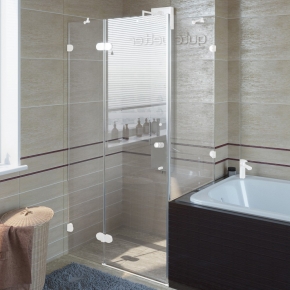 LUX SQUARE GK-003V белый матовый стекло выбеленное левое открывание двери