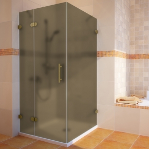 LUX SQUARE GK-003-CH02 золотой гальванический стекло бронзовое матовое левое открывание двери