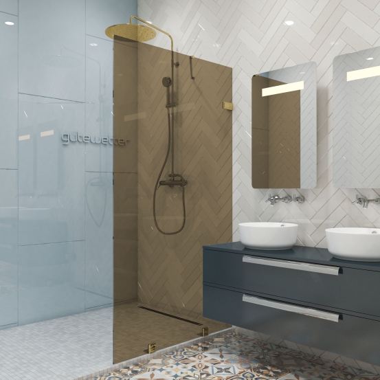 TREND DOOR GK-861NB золотой гальванический стекло бронзовое
