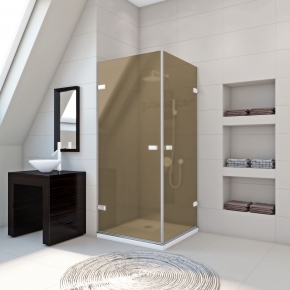 TREND SQUARE GK-862A белый матовый стекло бронзовое матовое