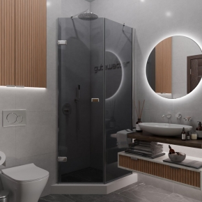 TREND DOOR GK-862BGP135 хром блестящий стекло графитовое #1