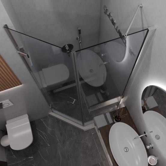 TREND DOOR GK-862BGP135 хром блестящий стекло бесцветное #2