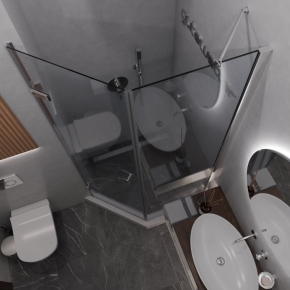 TREND DOOR GK-862BGP135 хром блестящий стекло бесцветное #2