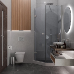 TREND DOOR GK-862BGP135 хром блестящий стекло бесцветное #4
