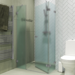 LUX SQUARE GK-003AiN-2522 хром матовый стекло матовое правое открывание двери