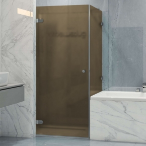 LUX RECTAN GK-002V-2511 хром блестящий стекло бронзовое матовое левое открывание двери