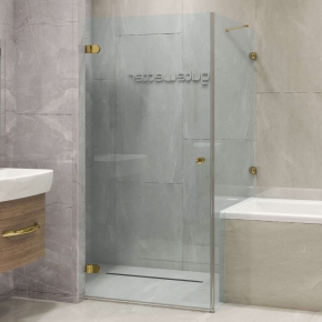 LUX RECTAN GK-002V1-2511 золотой металлик стекло выбеленное левое открывание двери