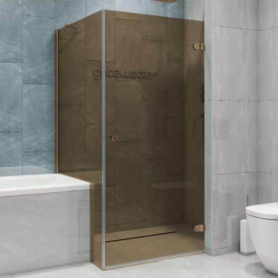 LUX RECTAN GK-002V1P-2511 бронзовый стекло бронзовое правое открывание двери